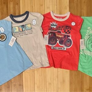 NWT- Boys Mix and Match Front Back Graphic Ringer Tee w/ short sleeve Sizes (4)